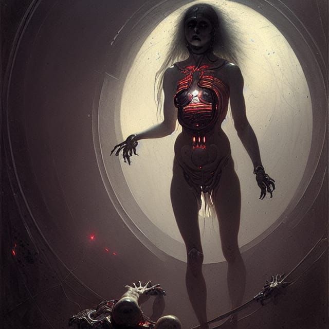 Cybernetic Vivisection in Gothic Horror Style