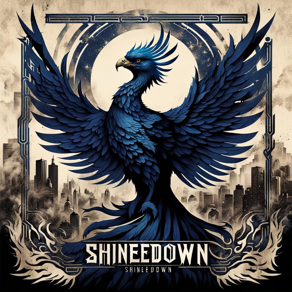 Phoenix Rising Album Cover in Dark Moody Colors