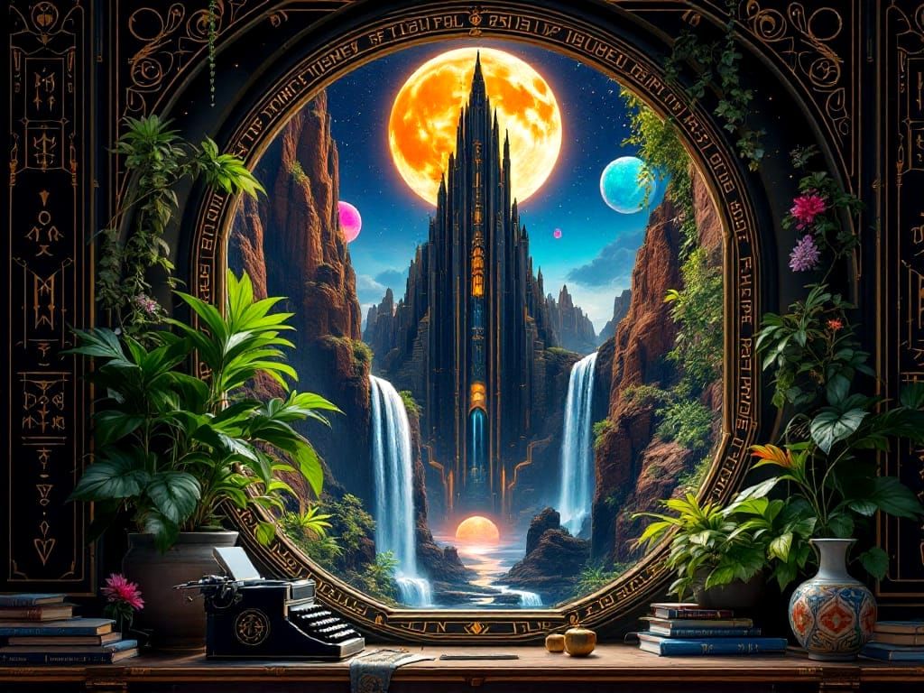 Elegant Window to a Fantastical Realm