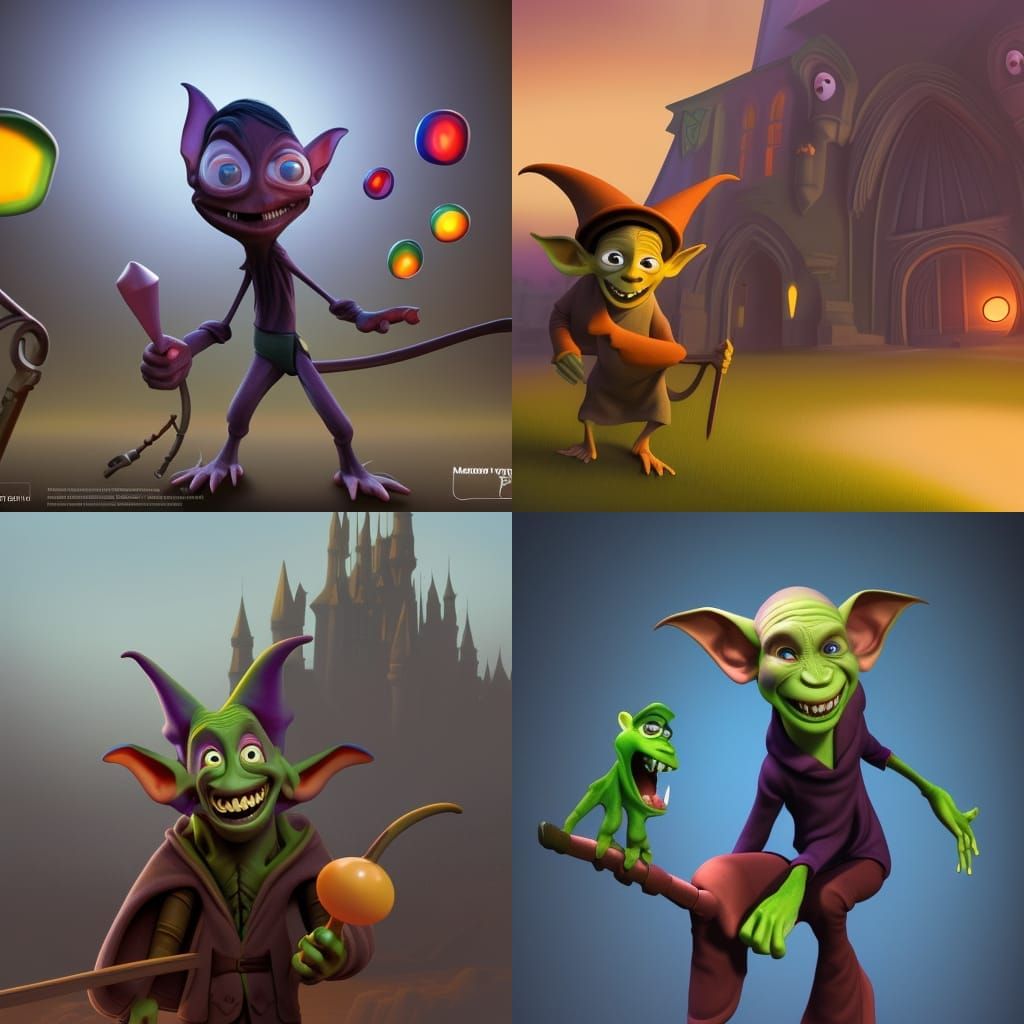Goblin Mortician 3D Digital Art in Pixar Style