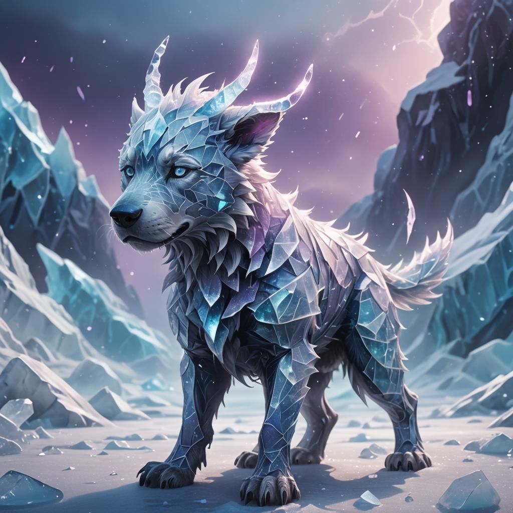 Icy Puppy Concept Art on Frozen Tundra