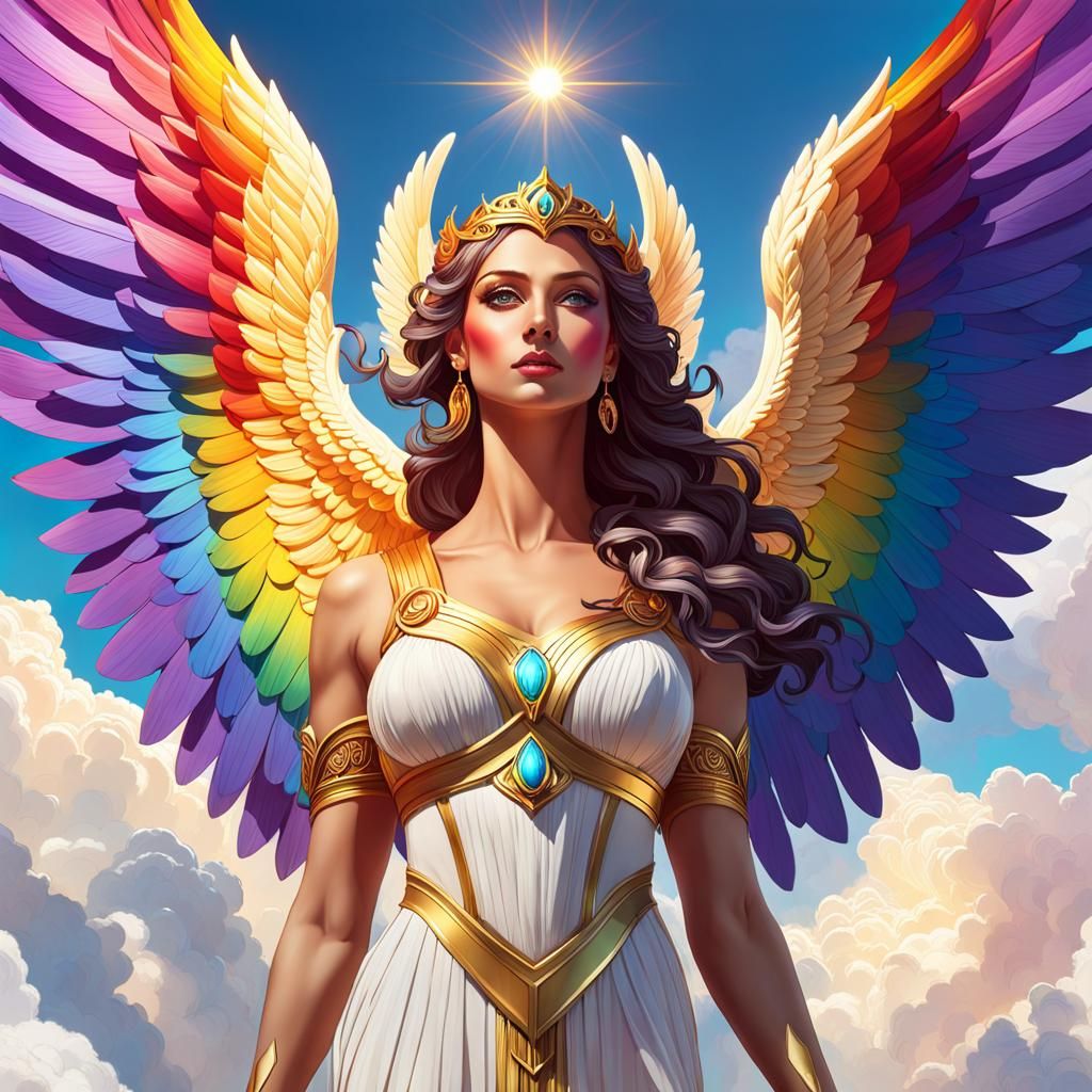 Iris, Greek Goddess of Rainbows: Angelic Portrait