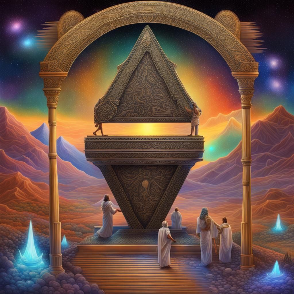 Black Hebrews Carry Ark in Egyptian Landscape