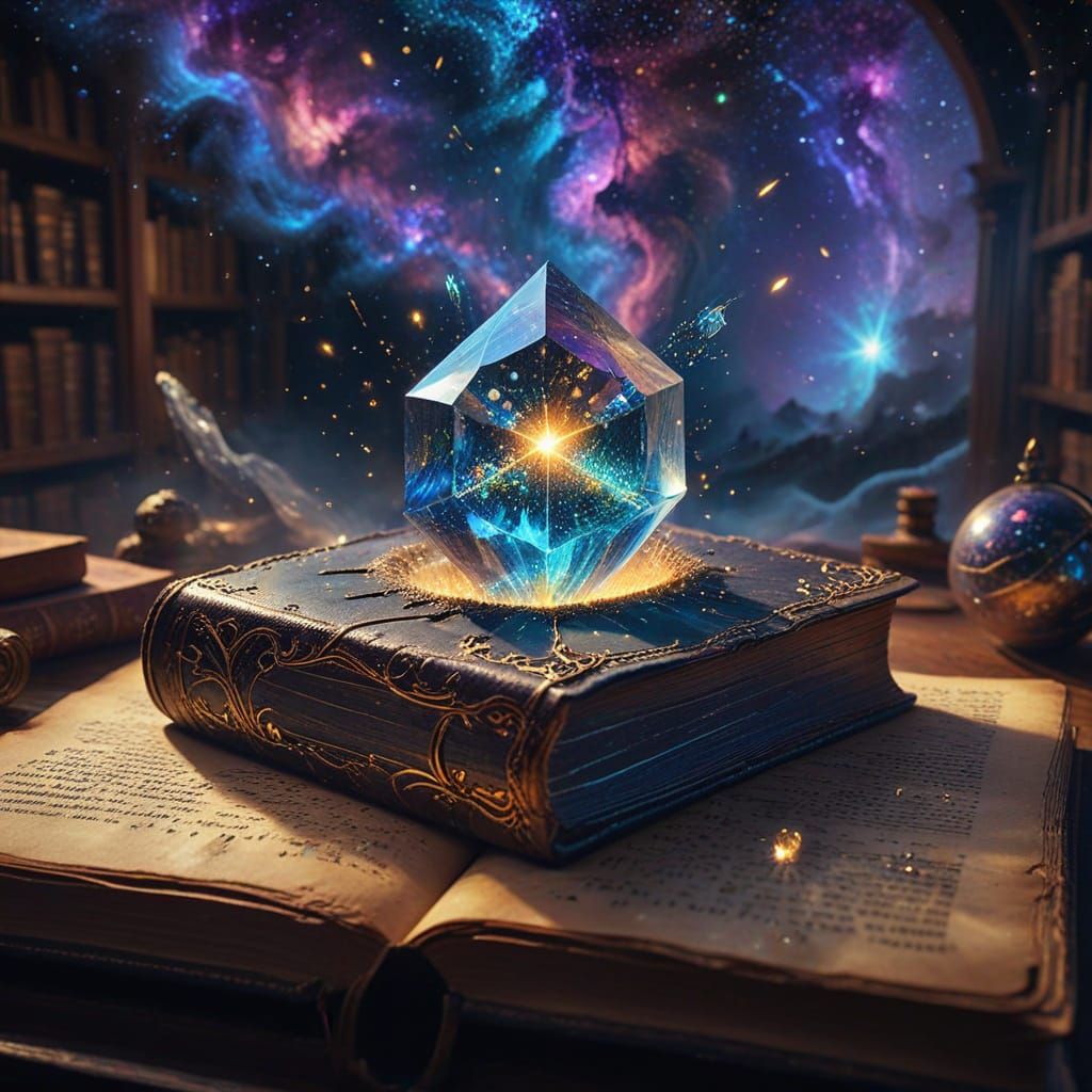 Enchanted Crystal Illuminates Ancient Tomes