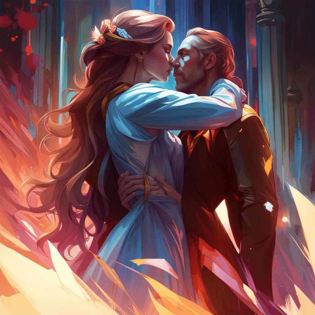 Desperate Last Embrace in Hyperdetailed Digital Art