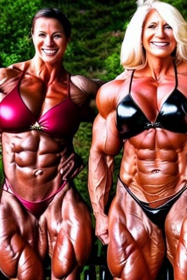 Extremely Muscular Bodybuilder Grandmas