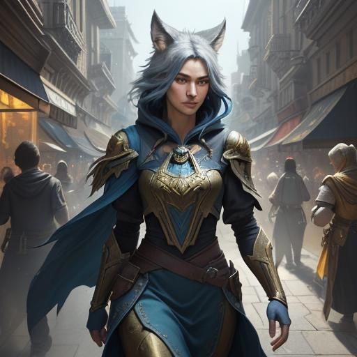 Wolf Hybrid in Marketplace: Fantasy Portrait Concept Art
