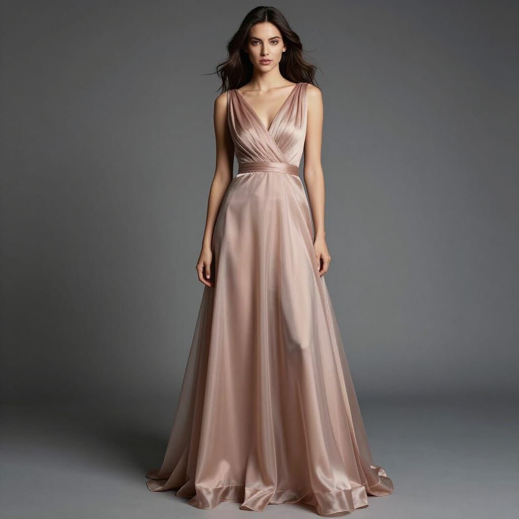 Elegant Silky Organza Gown