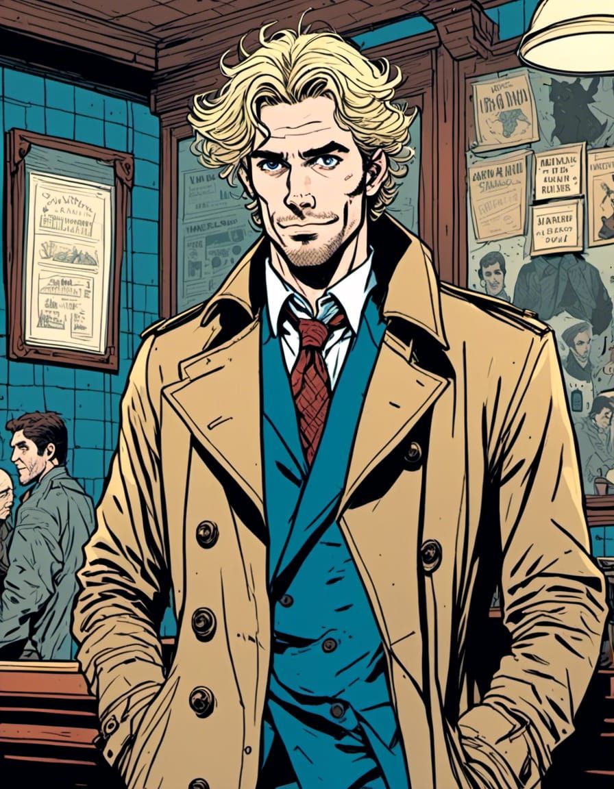 Englishman Portrait in Comic Book Style