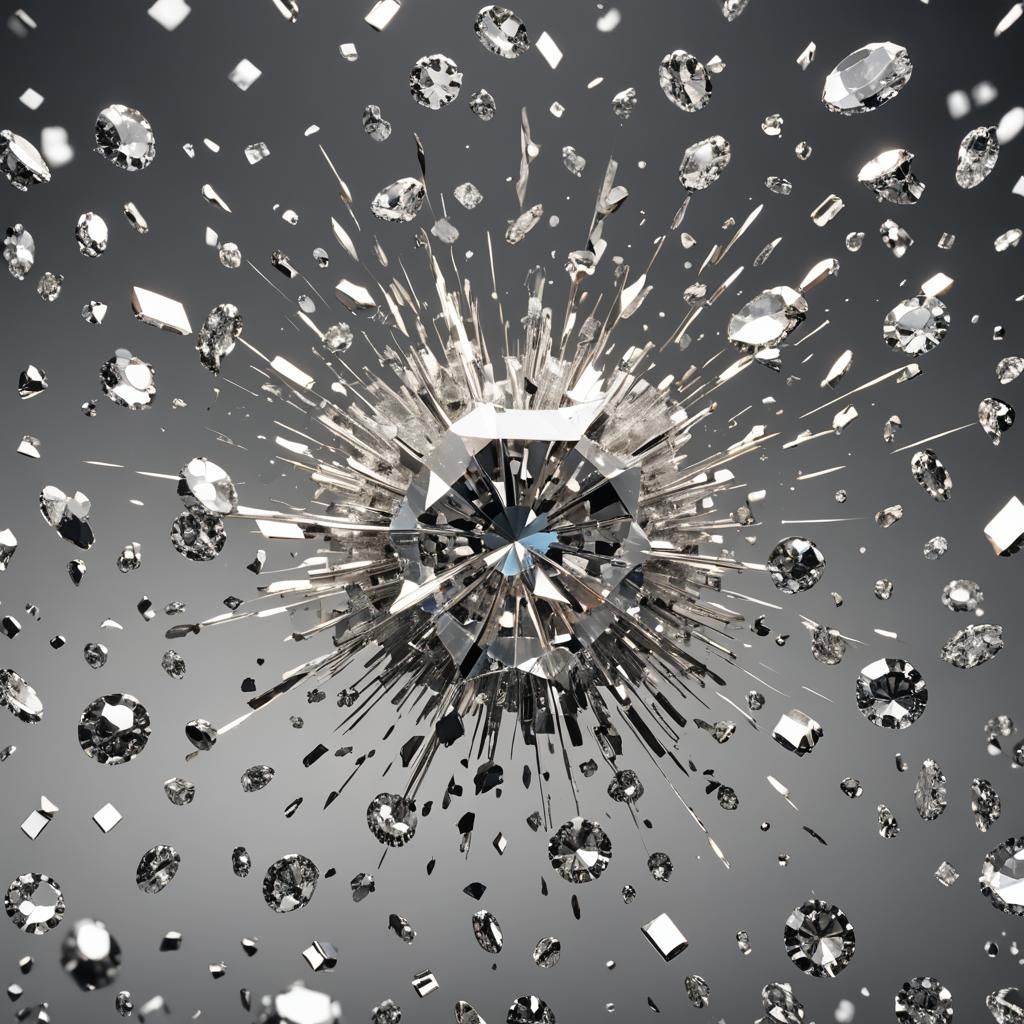 Diamond Explosion: Shattering into Tiny Pieces
