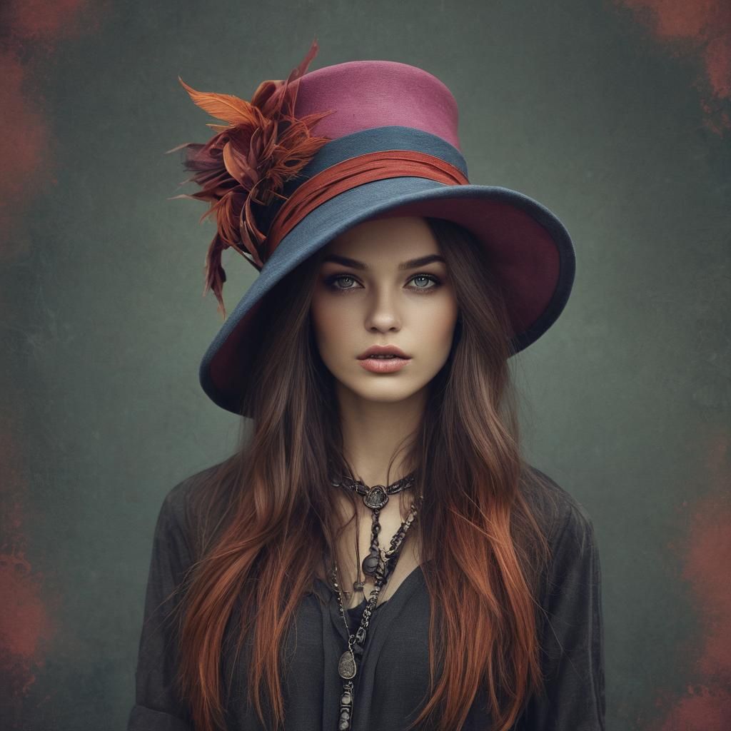 Colorful Fantasy Hat Trick in Vibrant Style