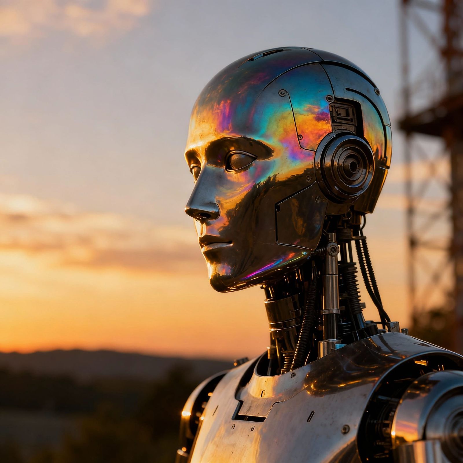 Android at Sunset: Medium Format Photo