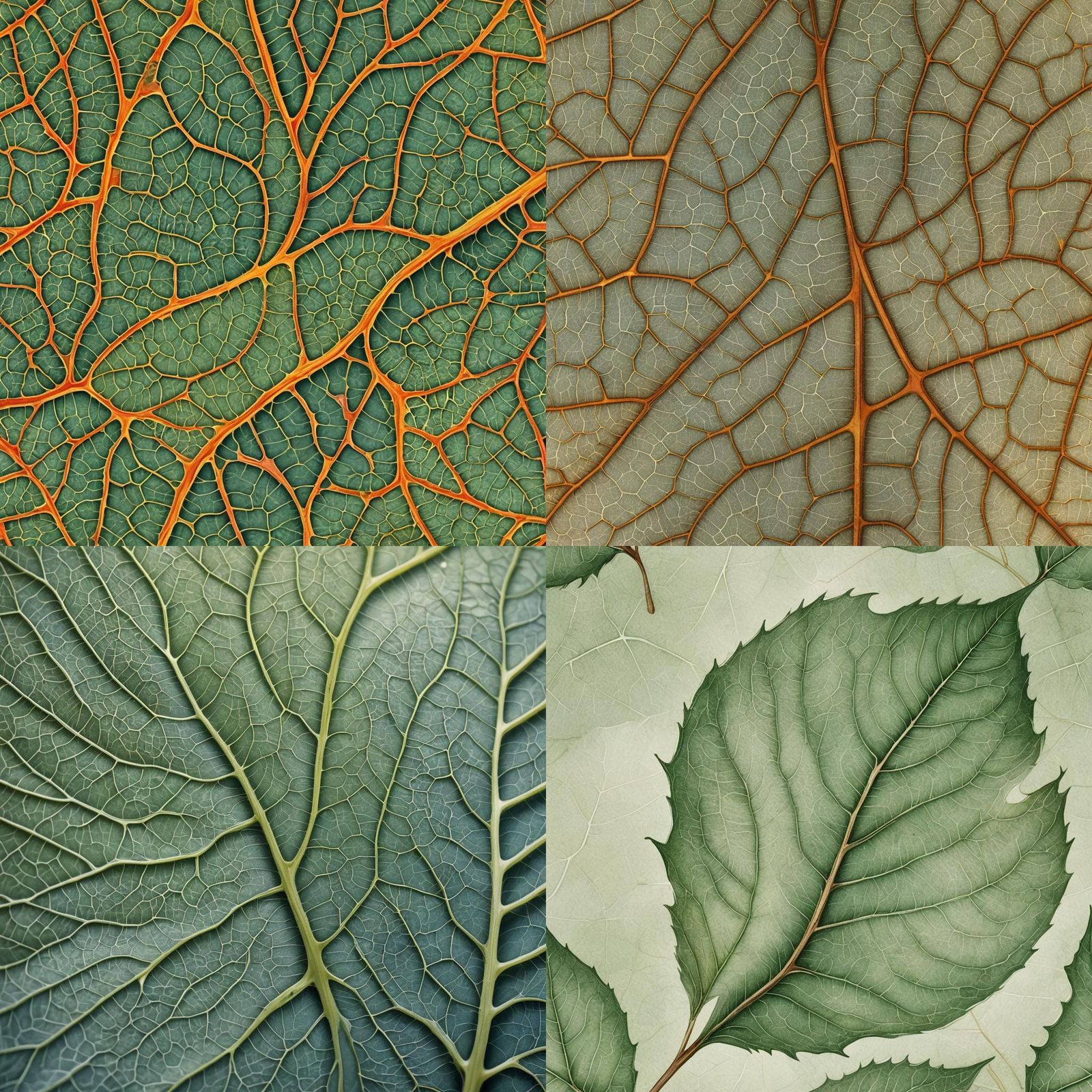 Intricate Leaf Vein Pattern Macro