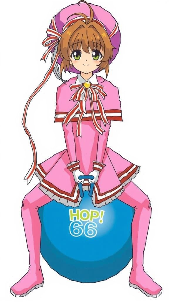 Sakura Kinomoto on a Hop 66 Hopper Ball