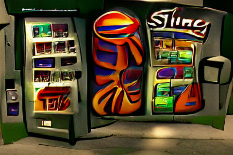 Stylized Vending Machine from the Early 2000s