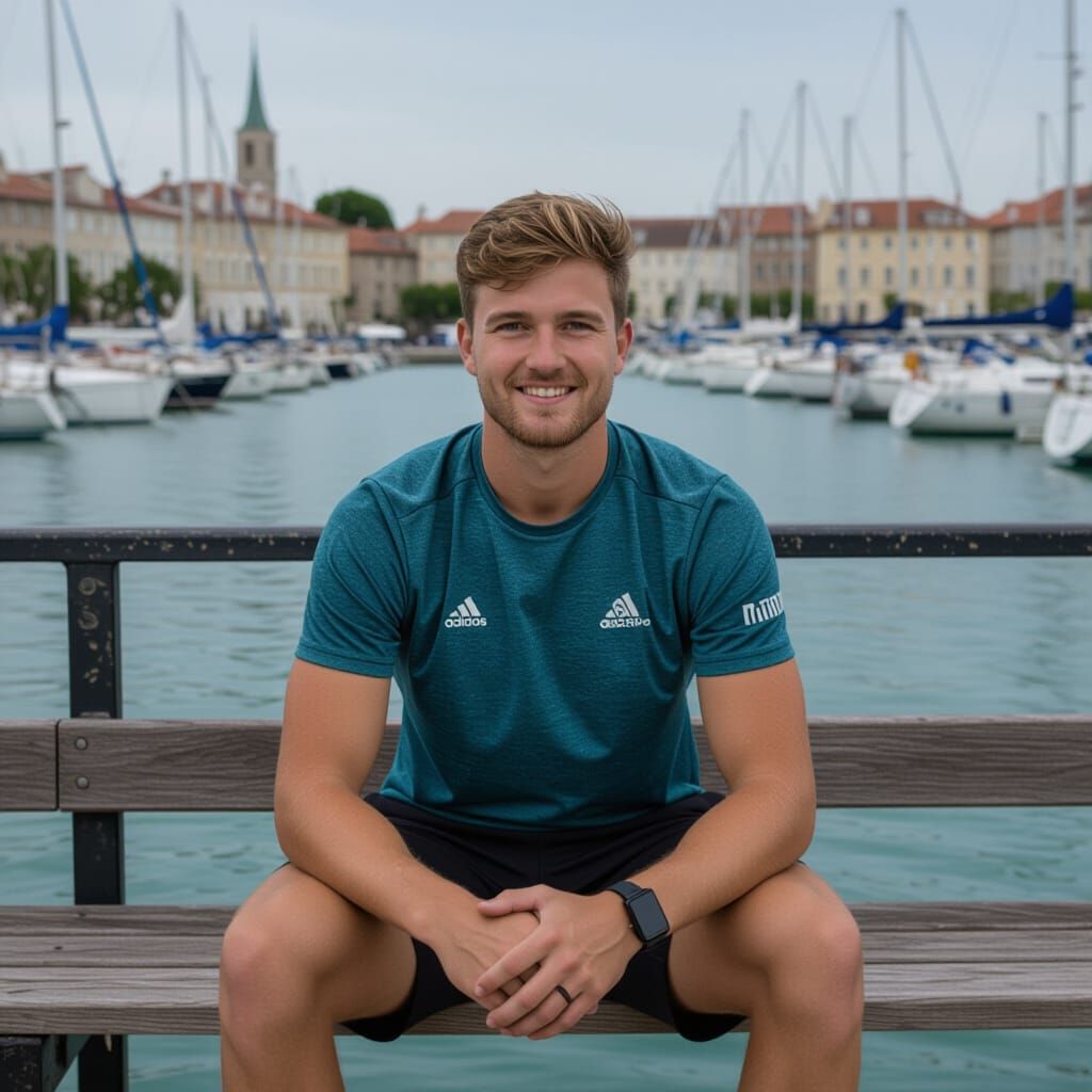Smiling Man and Woman in La Rochelle Harbor