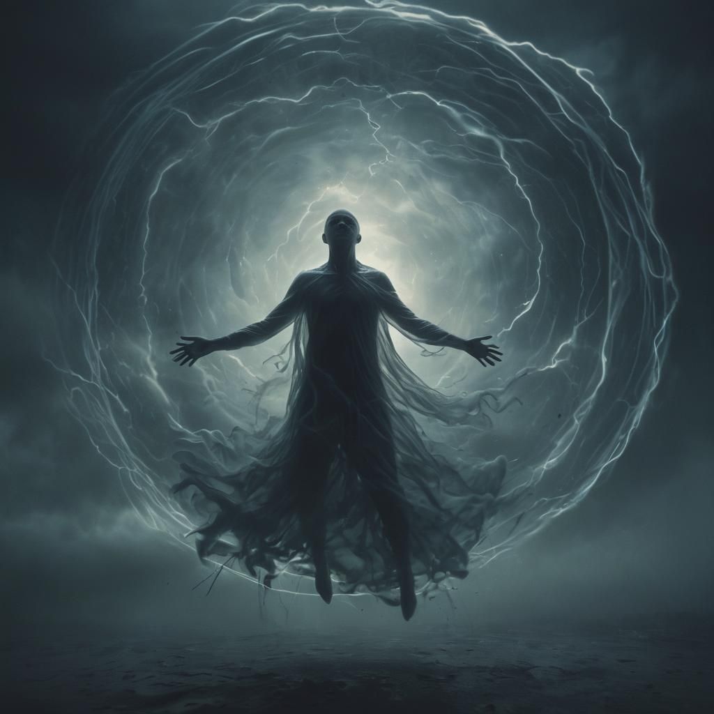 Grimdark Shadow Realm Portal in Ethereal Lightning