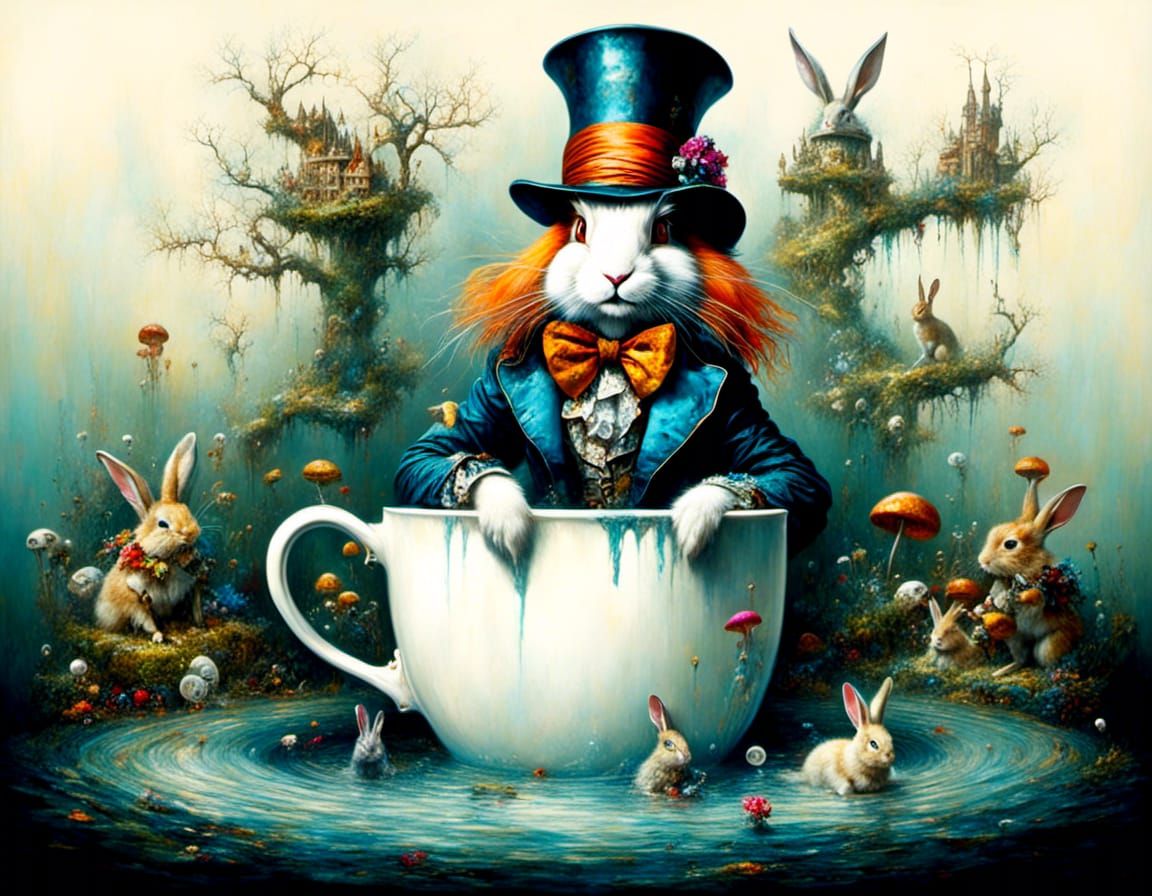 Mad Hatter's Tea Bath: Psychedelic Wonderland