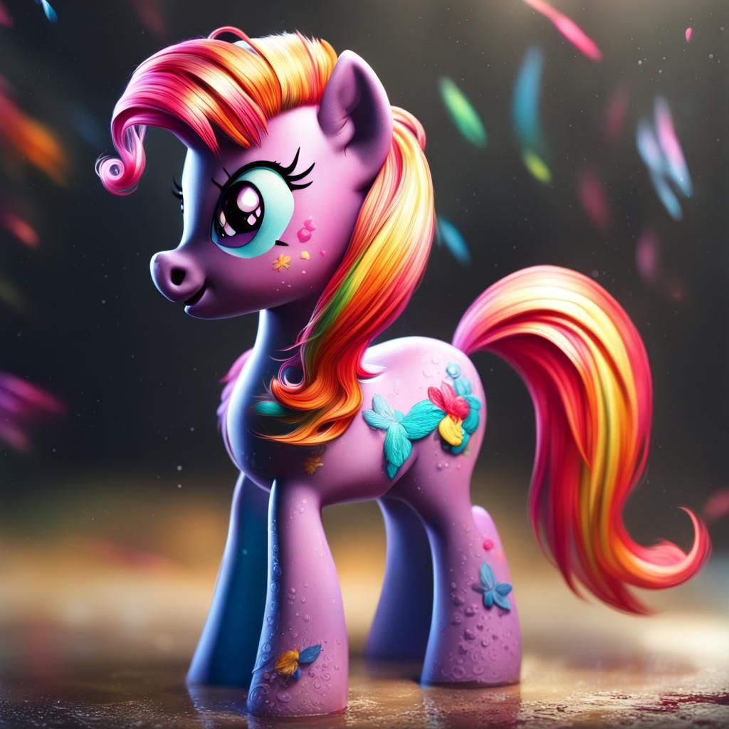 Hyperrealistic My Little Pony Splash Art