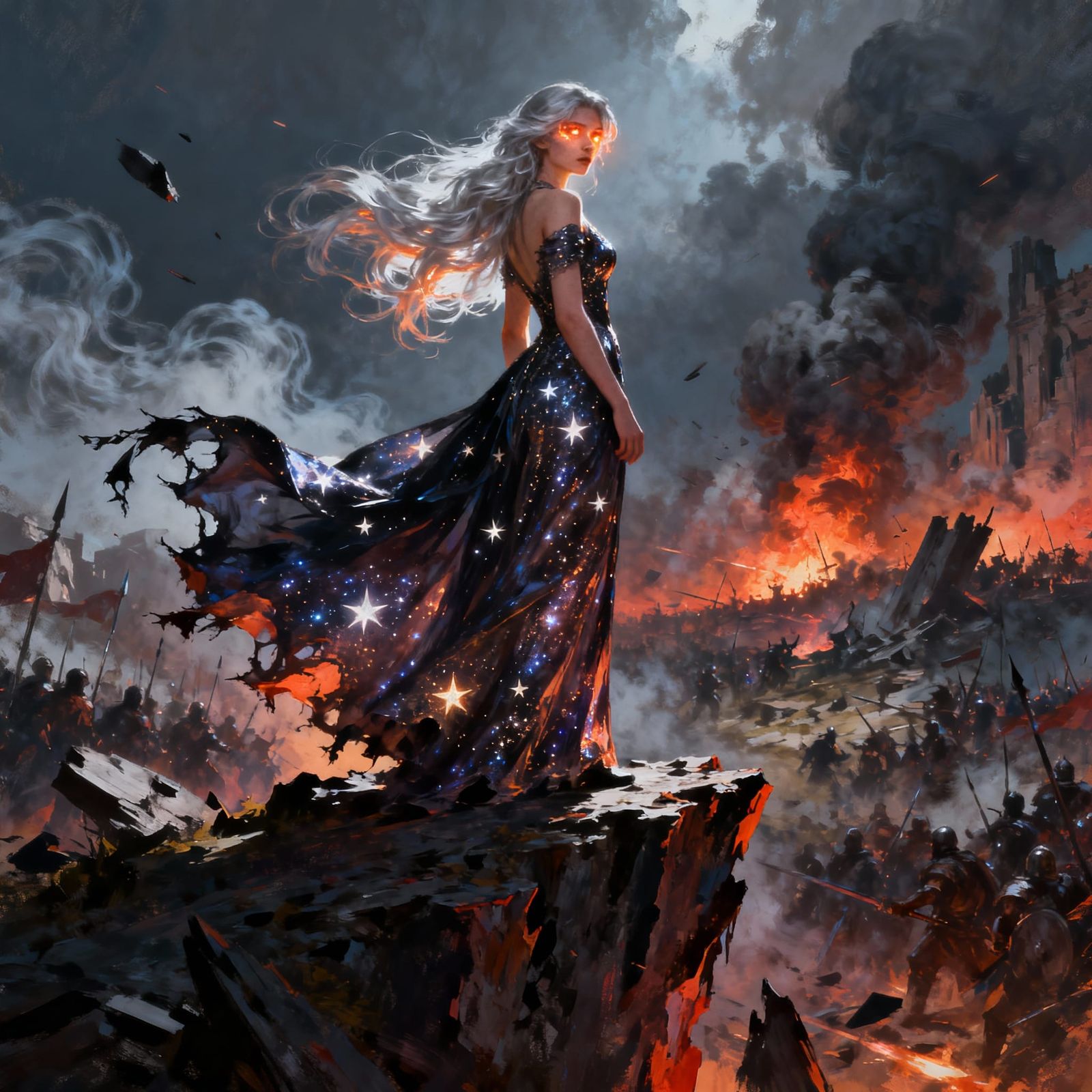 Starlight Angel on Battlefield Precipice