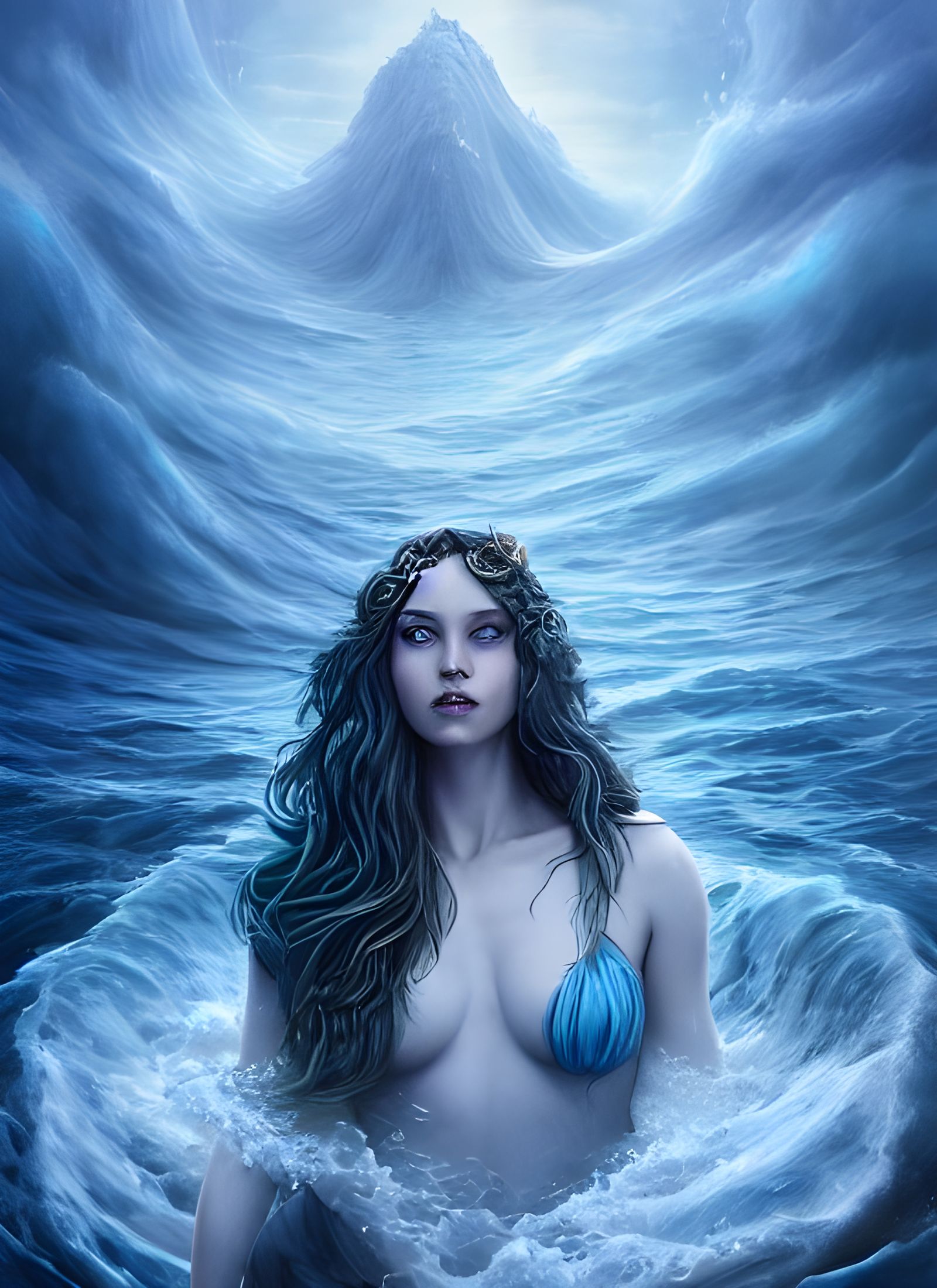 Lord of the Seas Confronts Earth Goddess