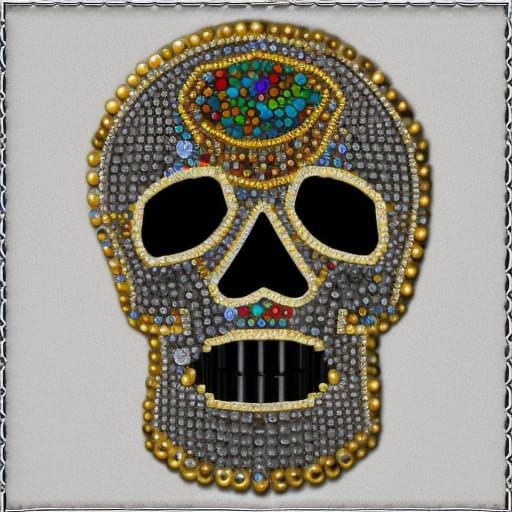 Intricate Jeweled Skull