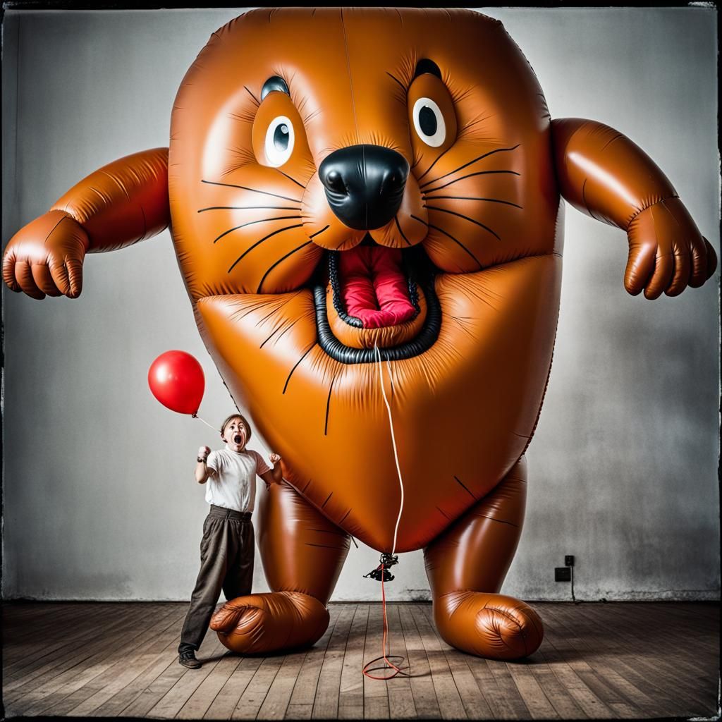Beaver Balloon Getting All Crazy III