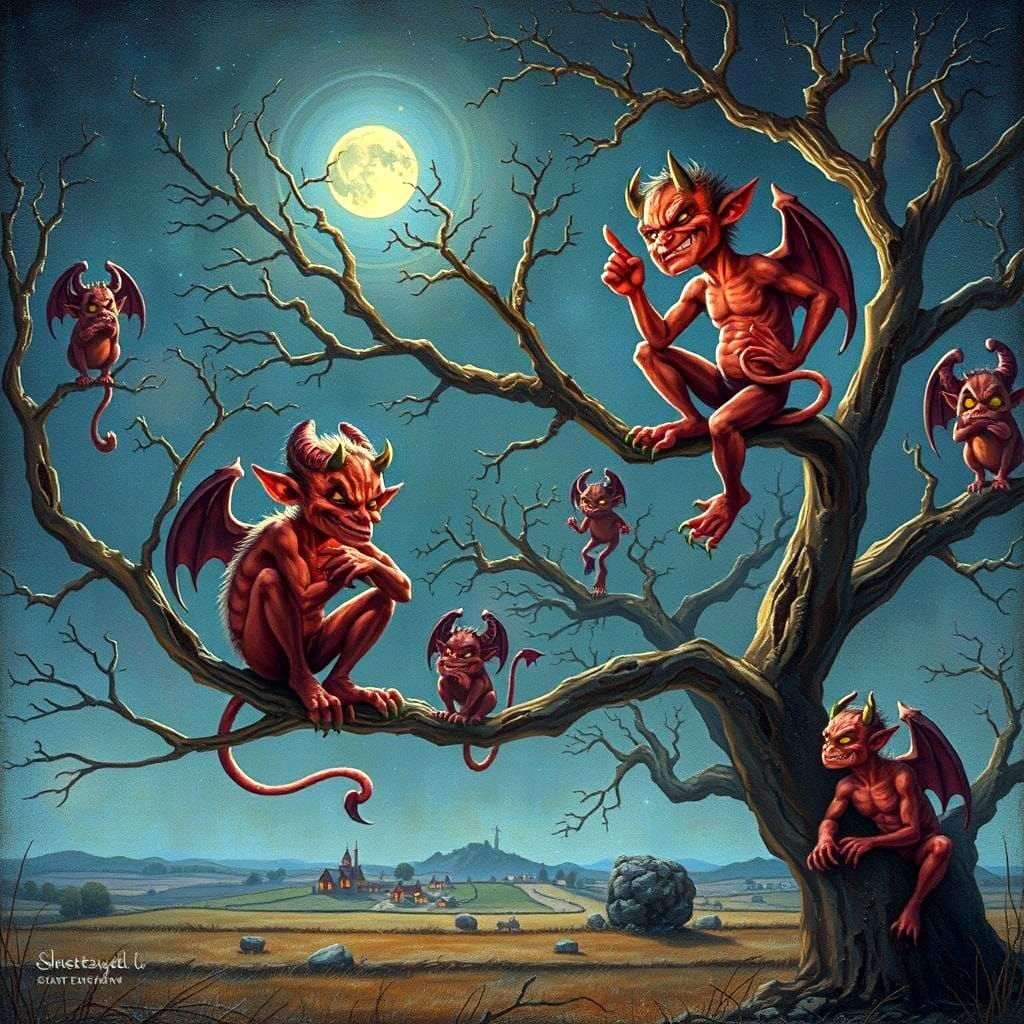Devils Plotting Under Midnight Sky