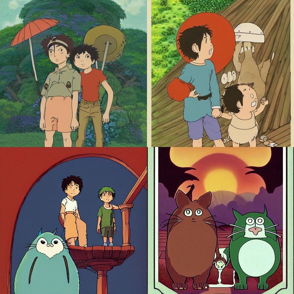 Milo and Otis in Ghibli Style