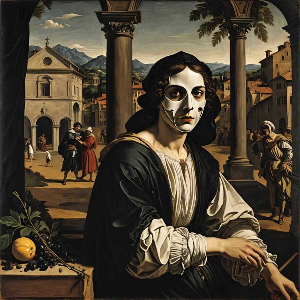 Masked Death in Classical Painting Styles