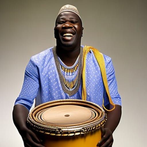 Passionate African Drummer in Concert