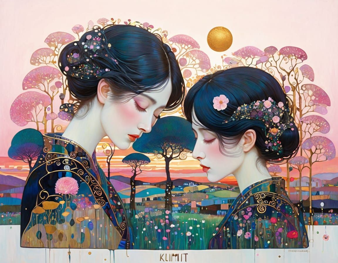 Intricate Golden Hour Portrait in Baby Pink