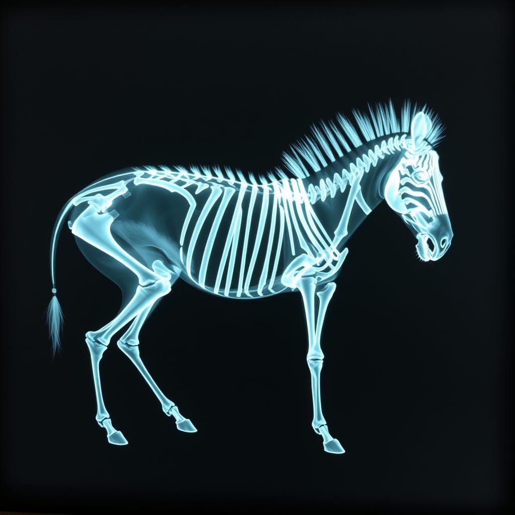 xraying zebra bones