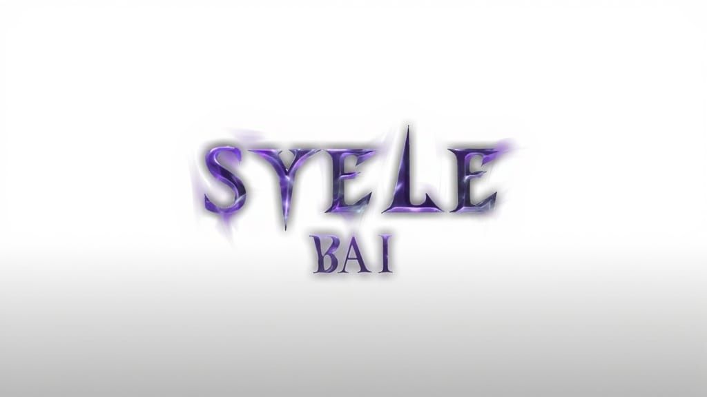 Gothic-Inspired Font with Magical Essence in Metallic Purple