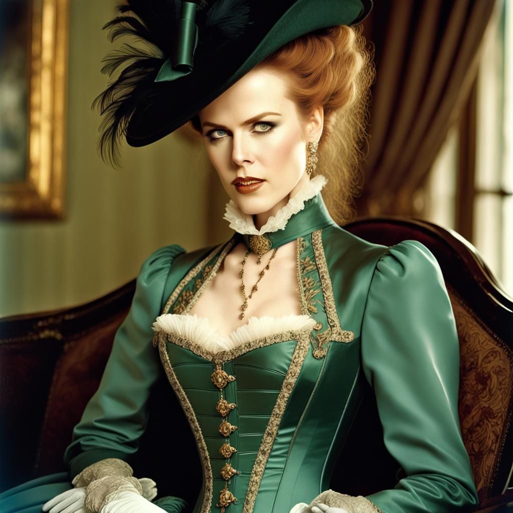 Nicole Kidman as Victorian Lady, Vintage Photo Style