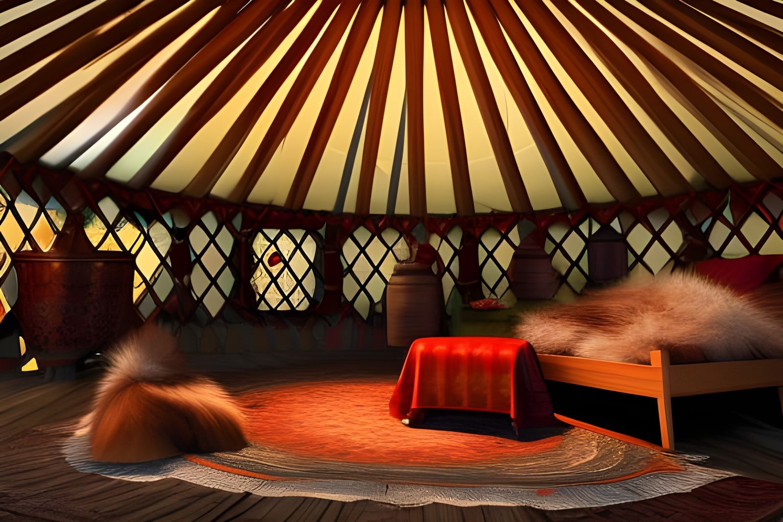 The comfort of a warm yurt on the cold steppe