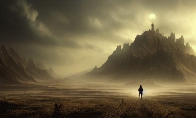 Desolate Landscape in Cinematic Digital Matte Painting