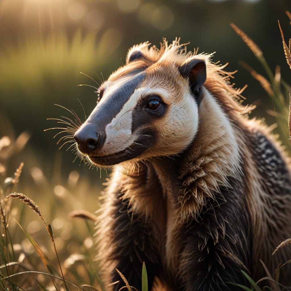 Hyper-realistic wildlife photography. Close-up portrait. Ant...