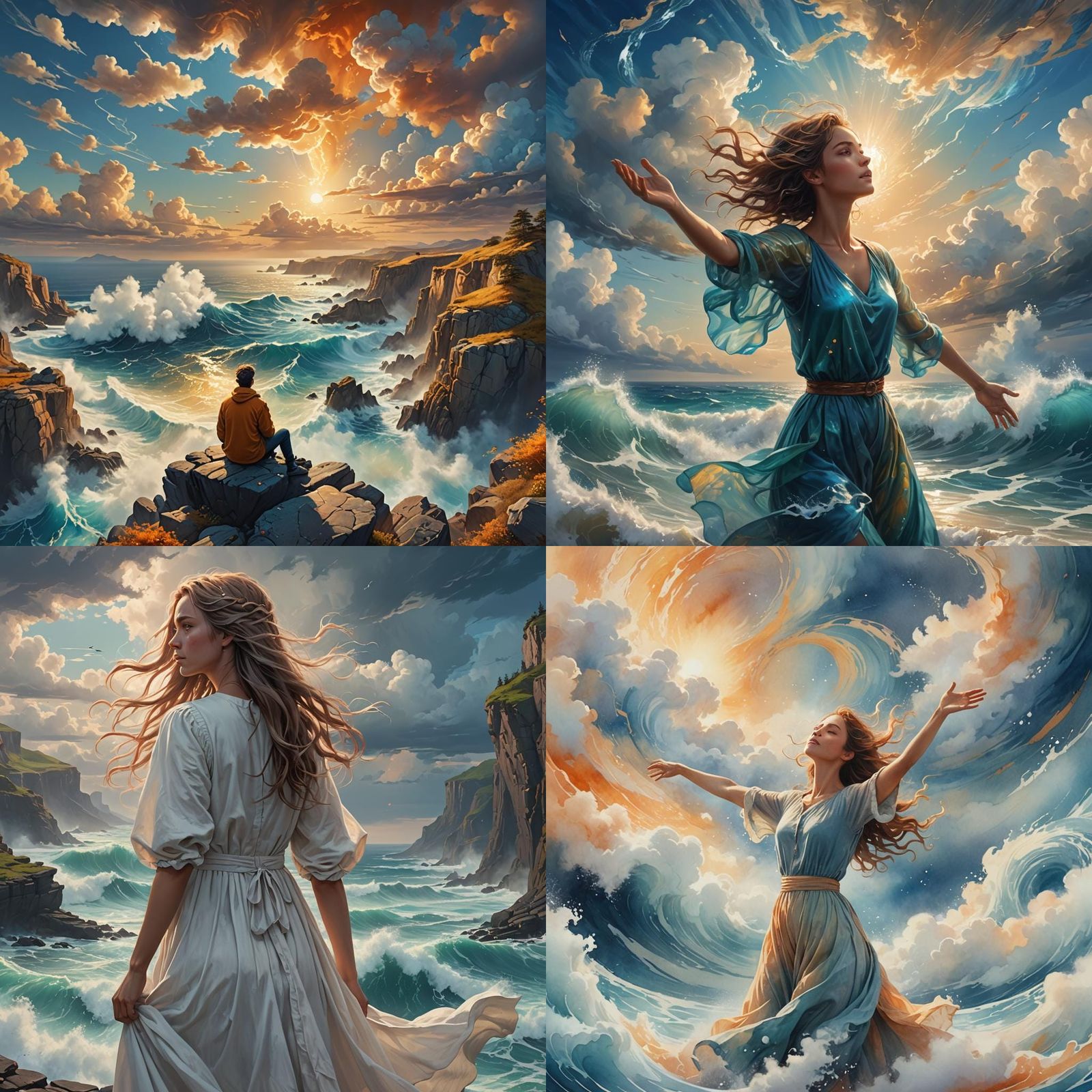 Sky and Sea Lover: Detailed Matte Painting