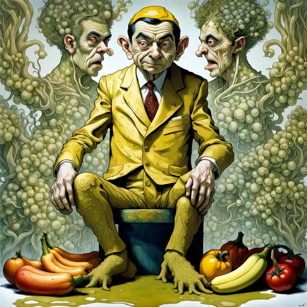 Mud Vegetable Humanoid in Digital Art Style