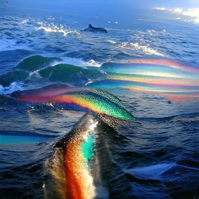 Ocean Rainbow Reflection: Splendor of Light