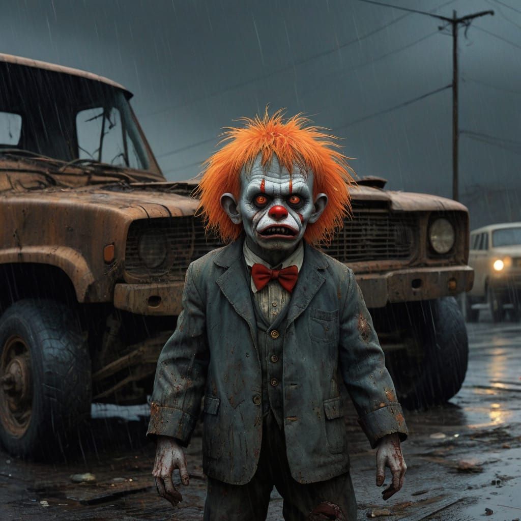 Gritty Zombie Monkey Monster Toddler Meets Demise on a Rain-...