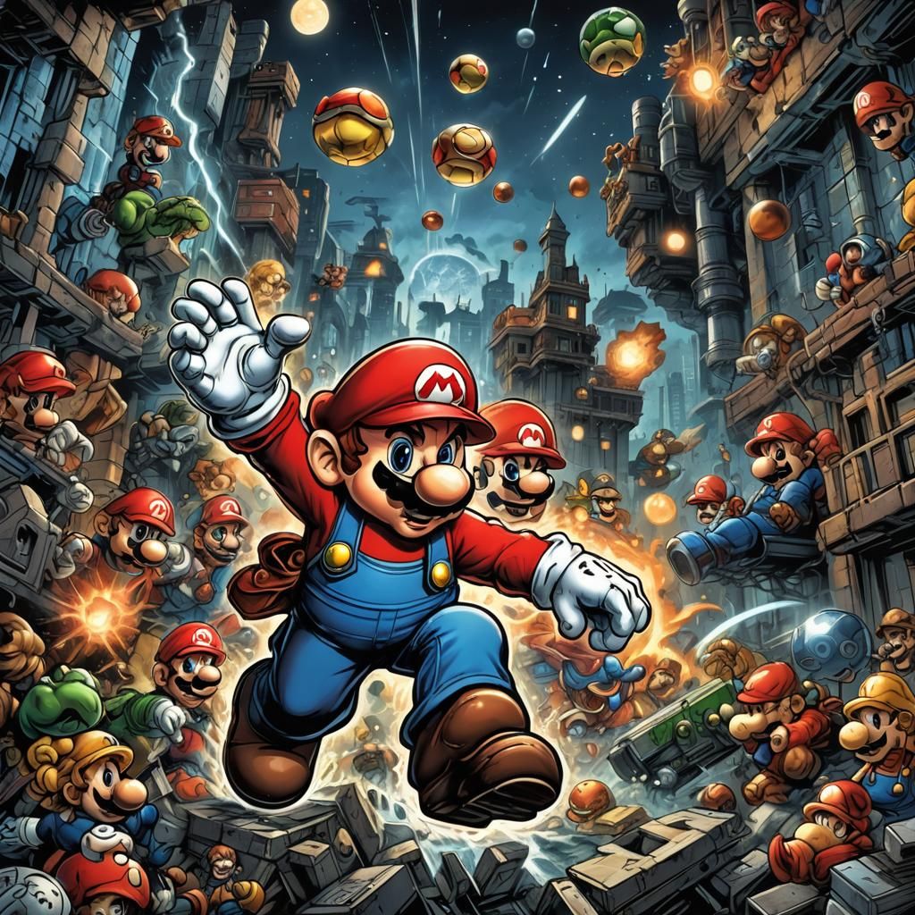 Mario in Comic Book Style by Brooks and Mumford