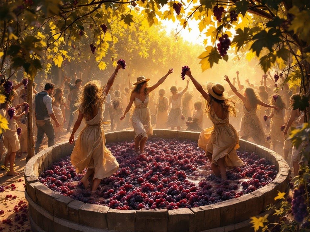 Tuscan Harvest Festival in Vibrant Colors