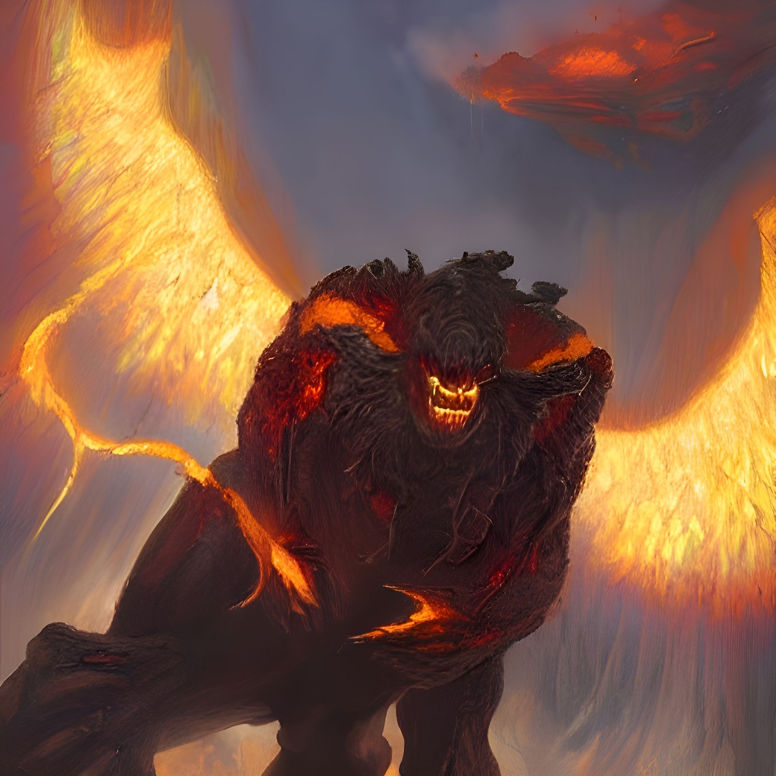 Balrog in Oil Painting Style