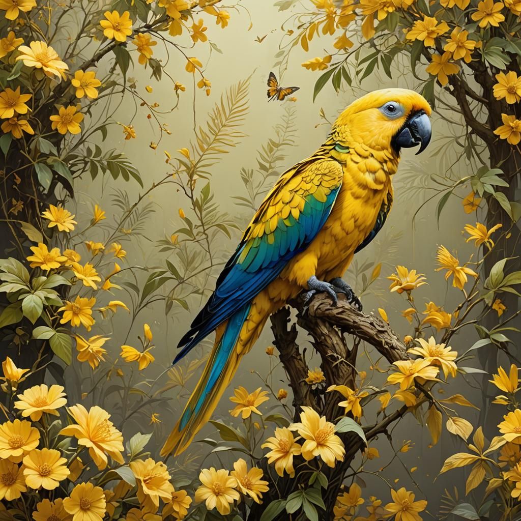 Shades of Yellow: parrot