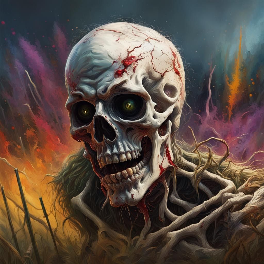 Death Meadow: Hyperrealistic and Detailed Concept Art