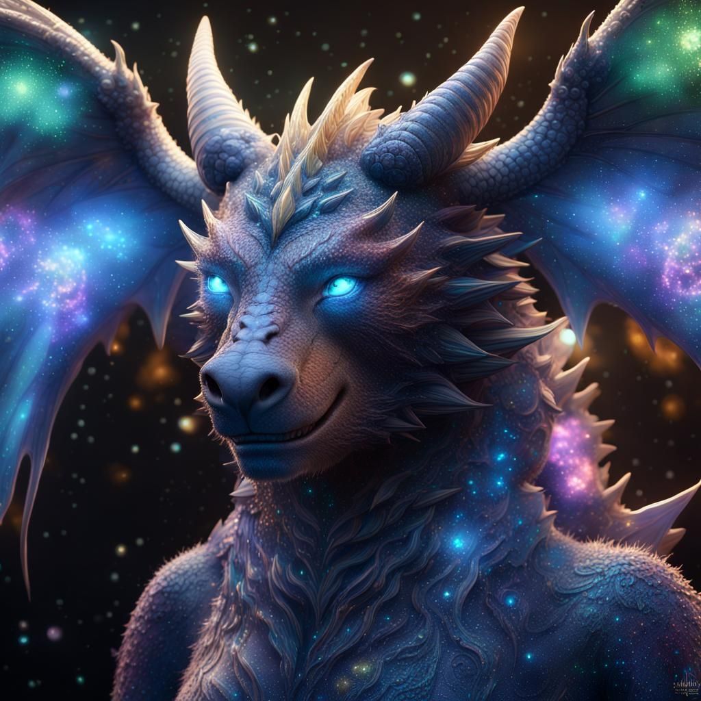 Dragon Bear Hybrid with Galaxy Wings