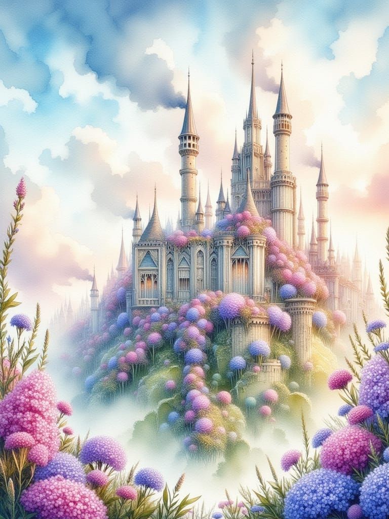 Dreamy Fairytale Castle Covered in Flowers