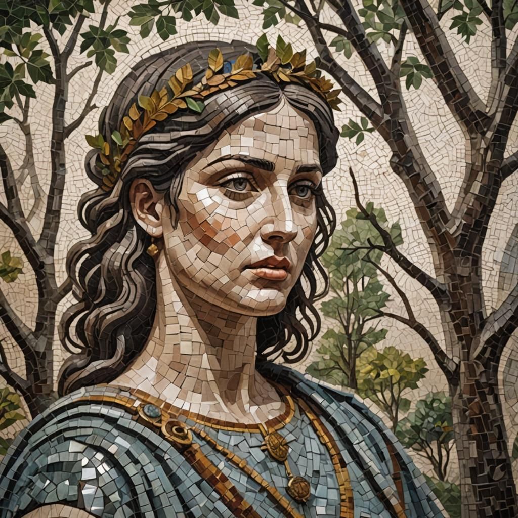 Mosaic Portrait of a Roman Woman
